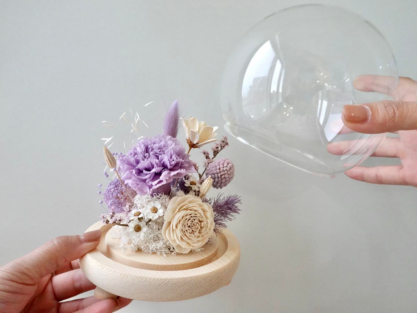 三色可選 | 永生康乃馨玻璃盅