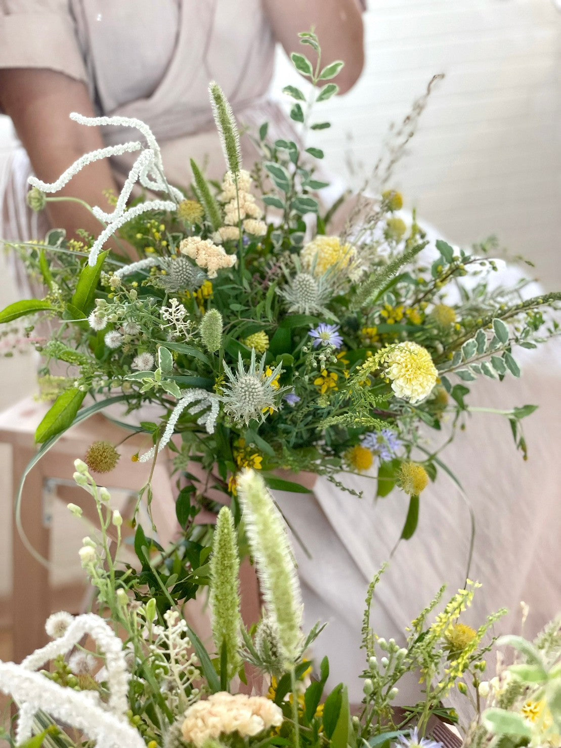 小心~草帽吹走了|田野草系捧花