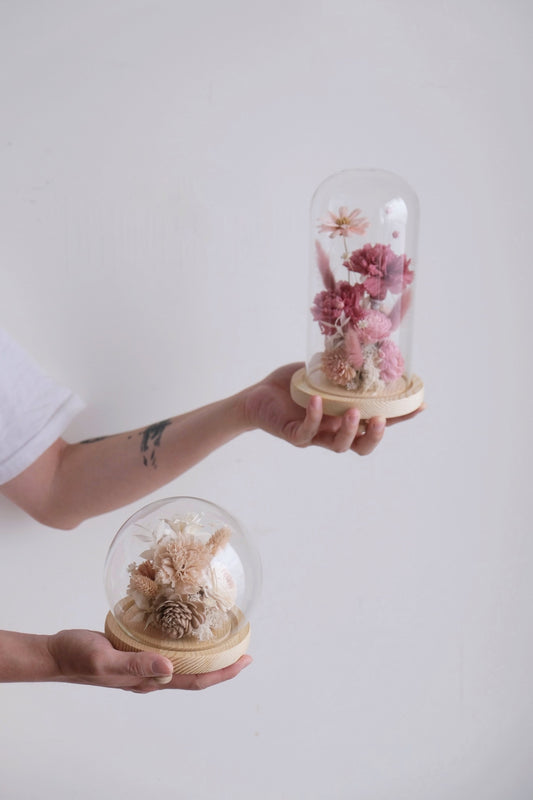 三色可選 | 永生康乃馨玻璃盅