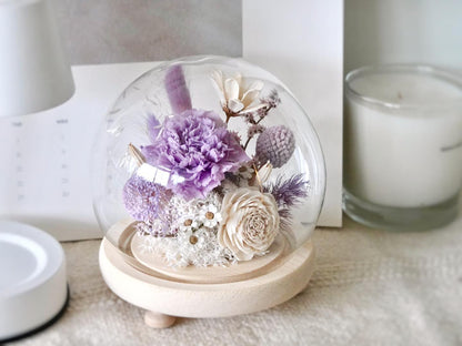 三色可選 | 永生康乃馨玻璃盅