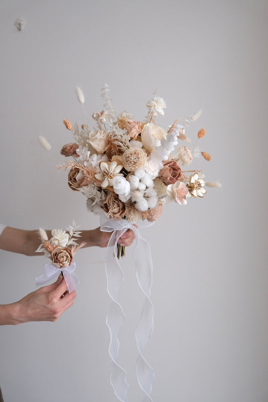 溫柔奶茶｜永生乾燥捧花